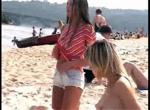 Ukrainian naturist beach, 2 young woman