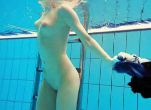 Porno shooting underwater. Naked Little